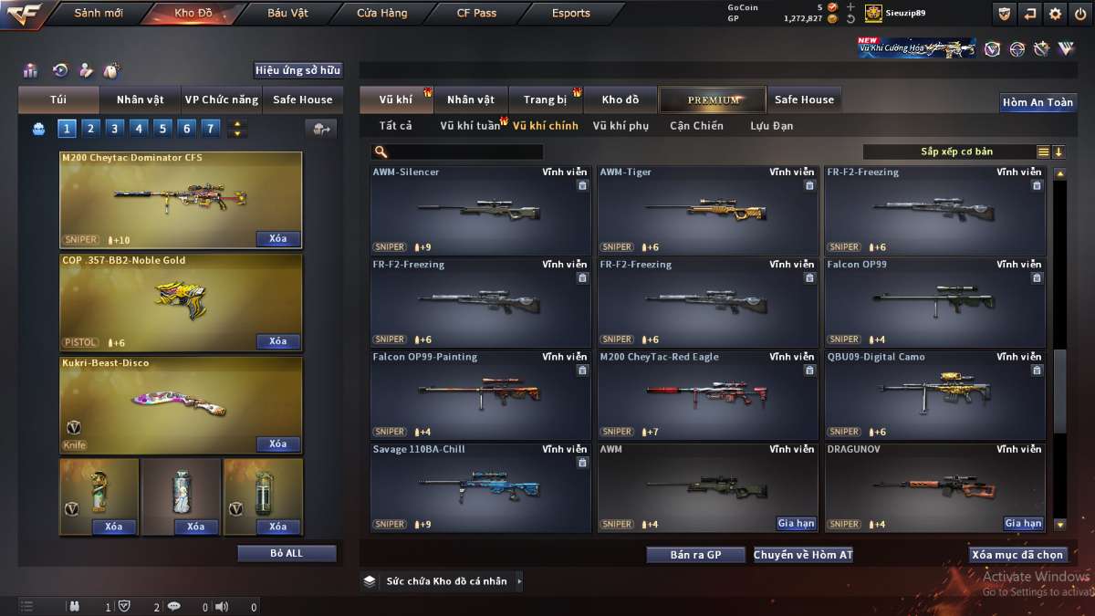 shop acc cf uy tin gia re